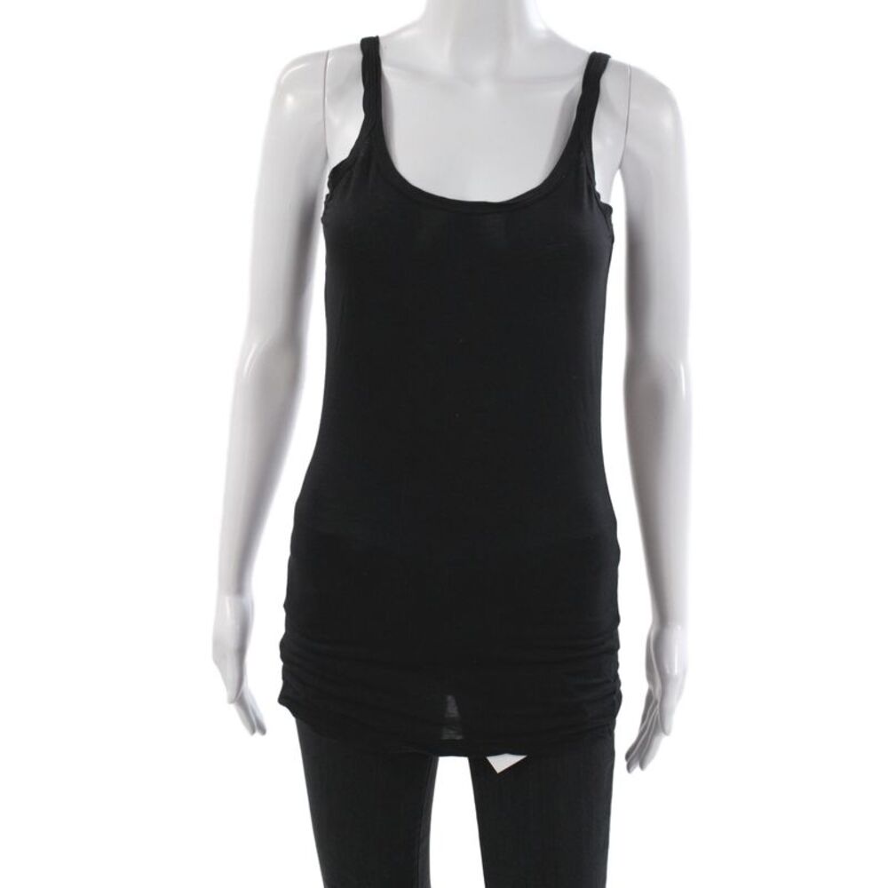 Velvet by Graham & Spencer Women Black Scoop Neck Sleeveless Basic Tank Size S